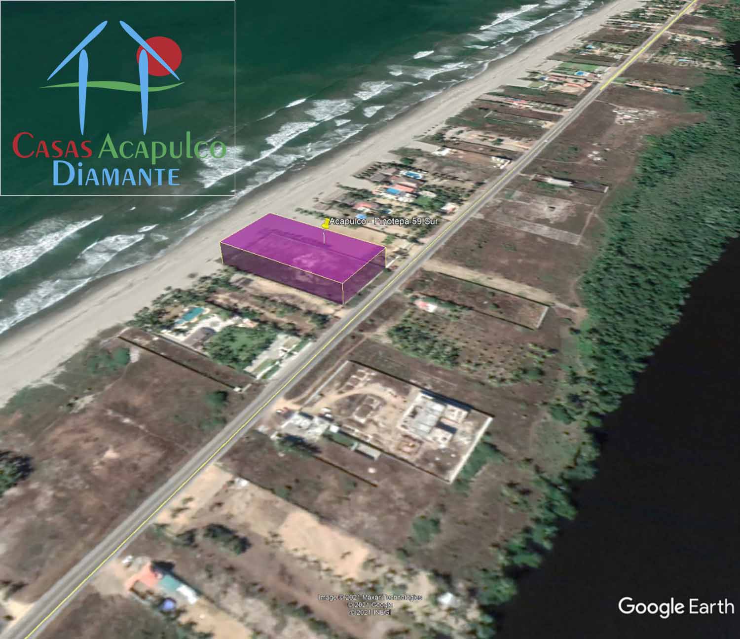 Terreno Barra Vieja Pinotepa 59 Sur - Ubicación satelital y entorno 2